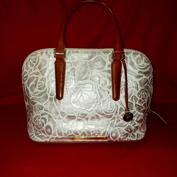 Brahmin Handbags - Brahmin Leather, Silver Flower Handbag